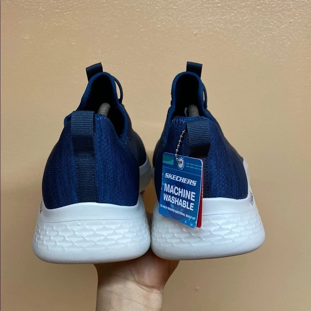 Skechers Go Walk Flex Ultra Navy Blue Walking Sneakers Size 12 Extra Wide